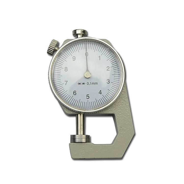 0-10mm Dial Thickness Gauge Leather Paper Thickness Meter Tester, Model: Flat Head - Eurekaonline