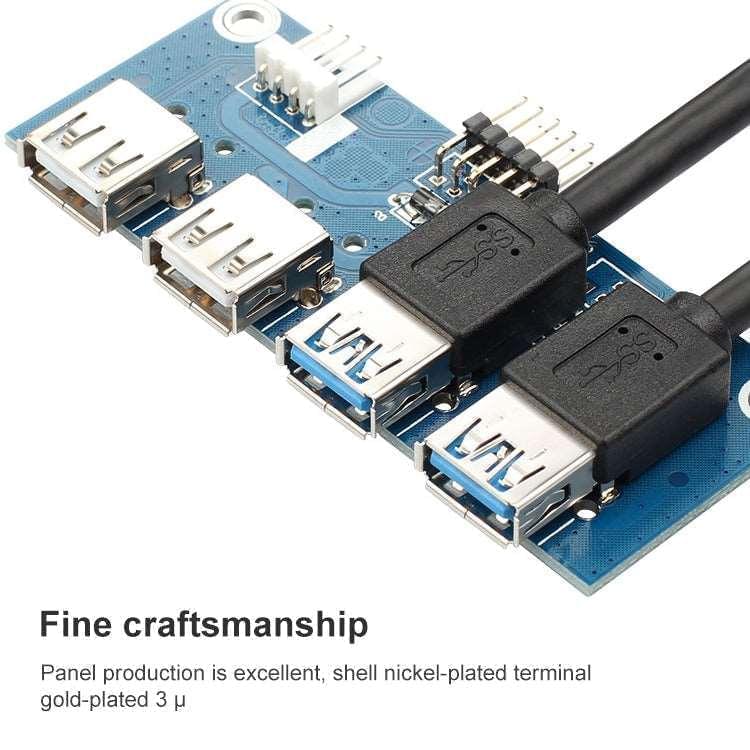 0.6M 2+2 Ports USB 3.0 Front Panel Data Hub - Eurekaonline