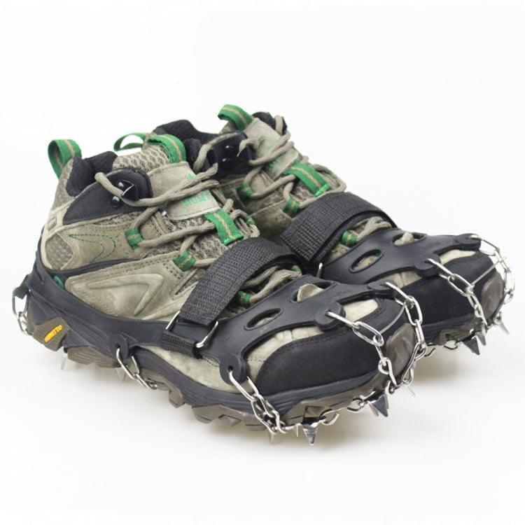 1 Pair 23 Spikes Crampons Outdoor Winter Walk Ice Fishing Snow Shoe Spikes,Size:  XL Black 
