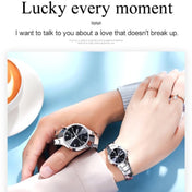 1 Pair OLEVS 8697 Couple Fashion Waterproof Luminous Quartz Watch(Black) - Eurekaonline