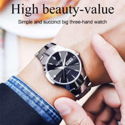 1 Pair OLEVS 8697 Couple Fashion Waterproof Luminous Quartz Watch(Black + Rose Gold) - Eurekaonline