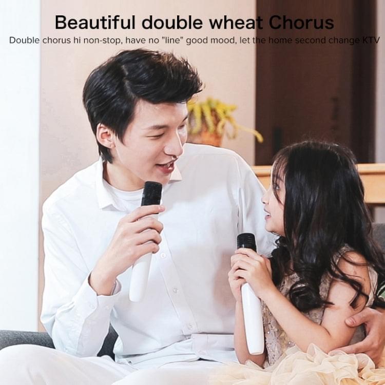 1 Pair Pure Wheat U7 PRO Wireless Karaoke Microphone(White)