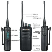 1 Pair RETEVIS RB29 FRS Free-license Two Way Radio Walkie Talkie(Black) - Eurekaonline