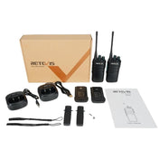 1 Pair RETEVIS RB29 FRS Free-license Two Way Radio Walkie Talkie(Black) - Eurekaonline