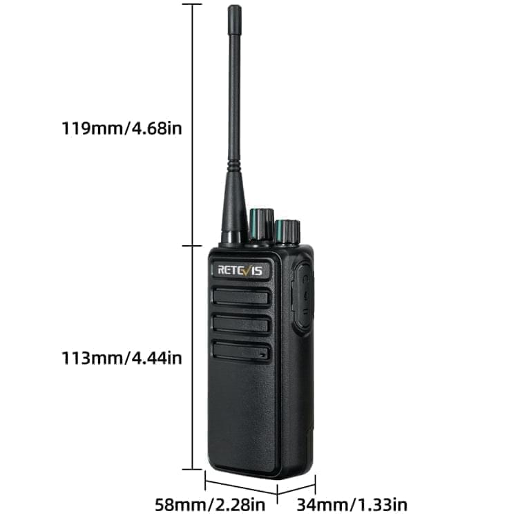 1 Pair RETEVIS RB29 FRS Free-license Two Way Radio Walkie Talkie(Black) - Eurekaonline