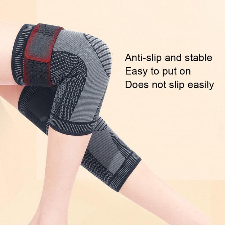 1 Pair Strap Compression Knee Pads Anti-Cold and Anti-Slip Pads, Style: Keep Warm XXL - Eurekaonline