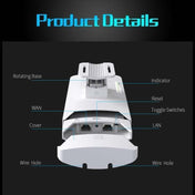 1 Pair COMFAST CF-E113A 3KM 300Mbps 5.8 Ghz High-Power Outdoor Engineering CPE Matching Bridge Set, US/EU Plug - Eurekaonline