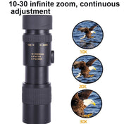 10-300x40 Monocular HD Telescope BAK4 Prism Telescope,Style: With Photo Holder+Tripod - Eurekaonline