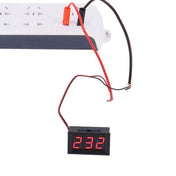 10 PCS 0.56 inch 2 Welding Wires Digital Voltage Meter with Shell, Color Light Display, Measure Voltage: DC 4.5-30V (Red) - Eurekaonline