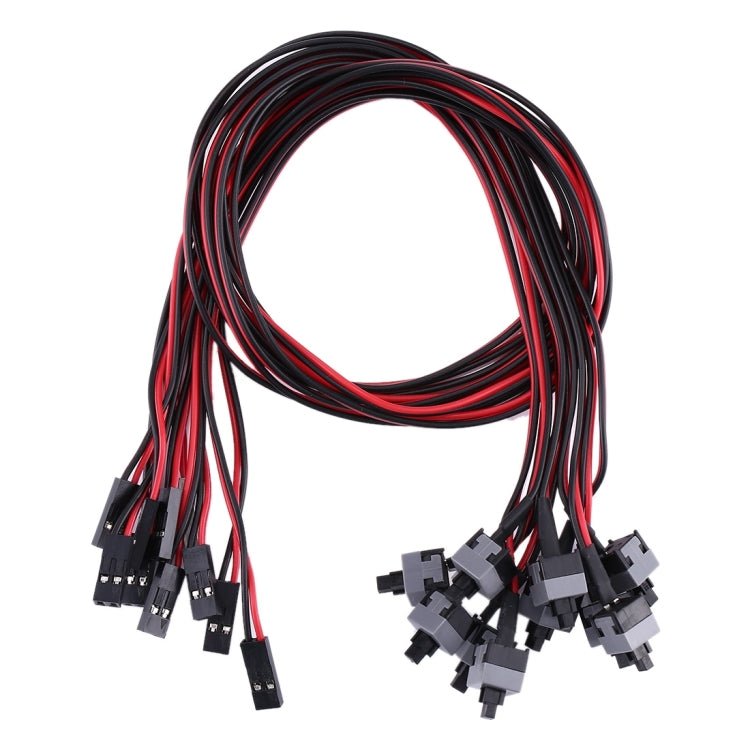 10 PCS Computer Chassis Power Switch Cable - Eurekaonline
