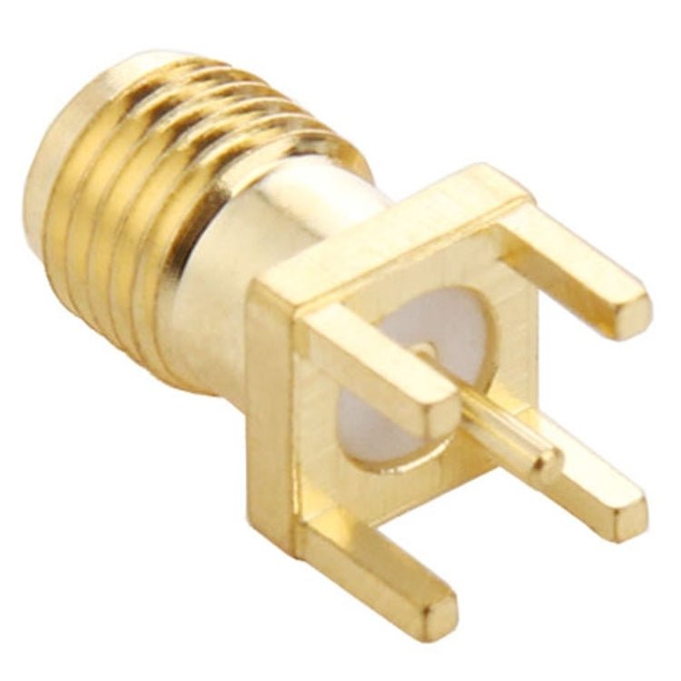 10 PCS Gold Plated SMA Female Panel Mount PCB Square Equally RF Connector Adapter - Eurekaonline