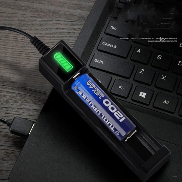 10 PCS USB 18650 Battery Single Slot Holder Charger with Flashlight Function - Eurekaonline