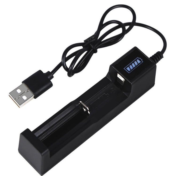 10 PCS USB 18650 Battery Single Slot Holder Charger with Flashlight Function - Eurekaonline