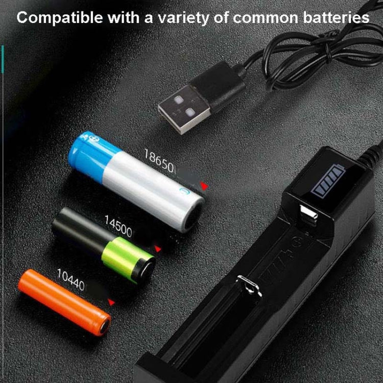 10 PCS USB 18650 Battery Single Slot Holder Charger with Flashlight Function - Eurekaonline