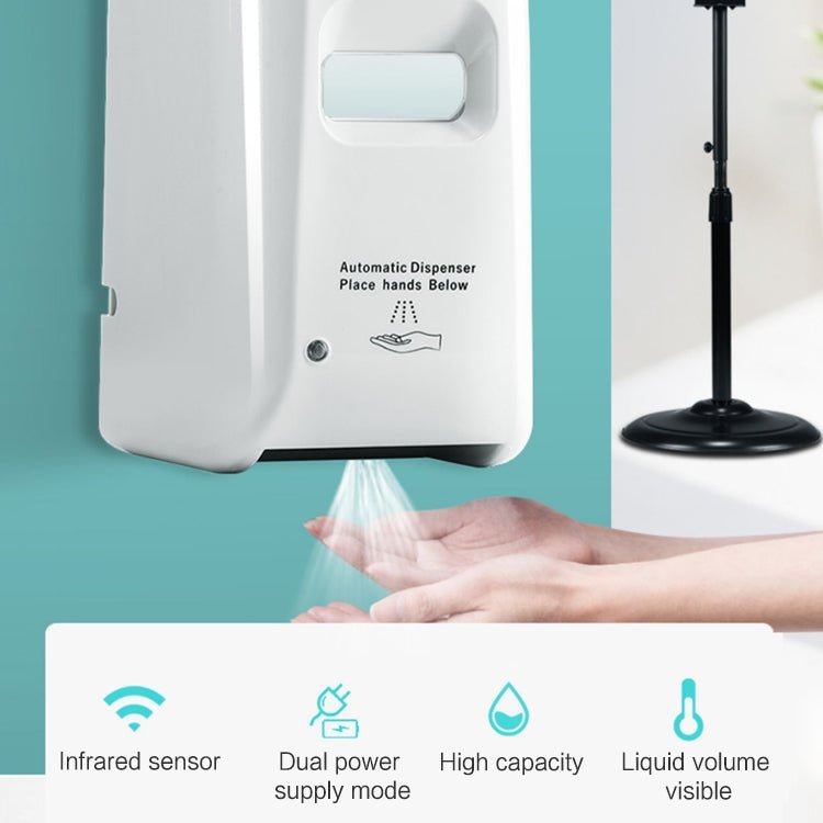 1000ml Wall-mounted Touchless Automatic Infrared Sensor Alcohol Liquid Spray Sanitizer Sterilization Dispenser - Eurekaonline