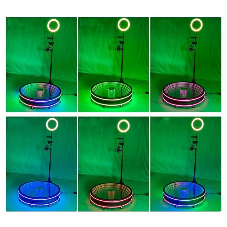 100cm Glass Type 360 Photo Booth Electric Rotating Small Stage For Parties and Weddings - Eurekaonline