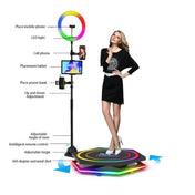 100cm Hexagonal 360 Photo Booth Electric Rotating Small Stage For Parties and Weddings - Eurekaonline
