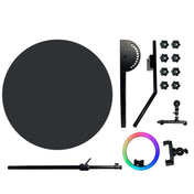 100cm RGB Fill Light Photo Booth Turning Led Camera Photo Spin Stand With Flight Case - Eurekaonline