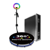 100cm RGB Fill Light Photo Booth Turning Led Camera Photo Spin Stand With Flight Case - Eurekaonline