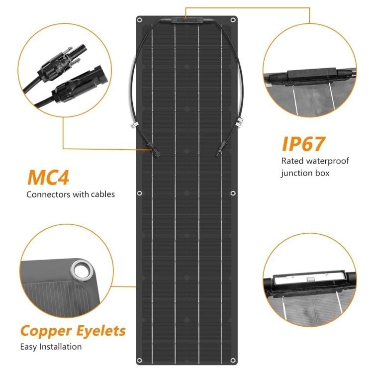 100W Dual Board PV System Solar Panel(Black) - Eurekaonline