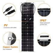 100W Dual Board PV System Solar Panel(White) - Eurekaonline