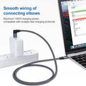 100W USB-C / Type-C Elbow to USB-C / Type-C Male Full-function Data Cable with E-mark, Cable Length:1m - Eurekaonline