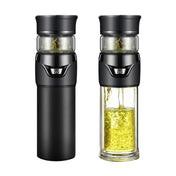 101-500ML Insulation Cup Tea Water Separation Tea Cup,Style: Black+Gift Box - Eurekaonline