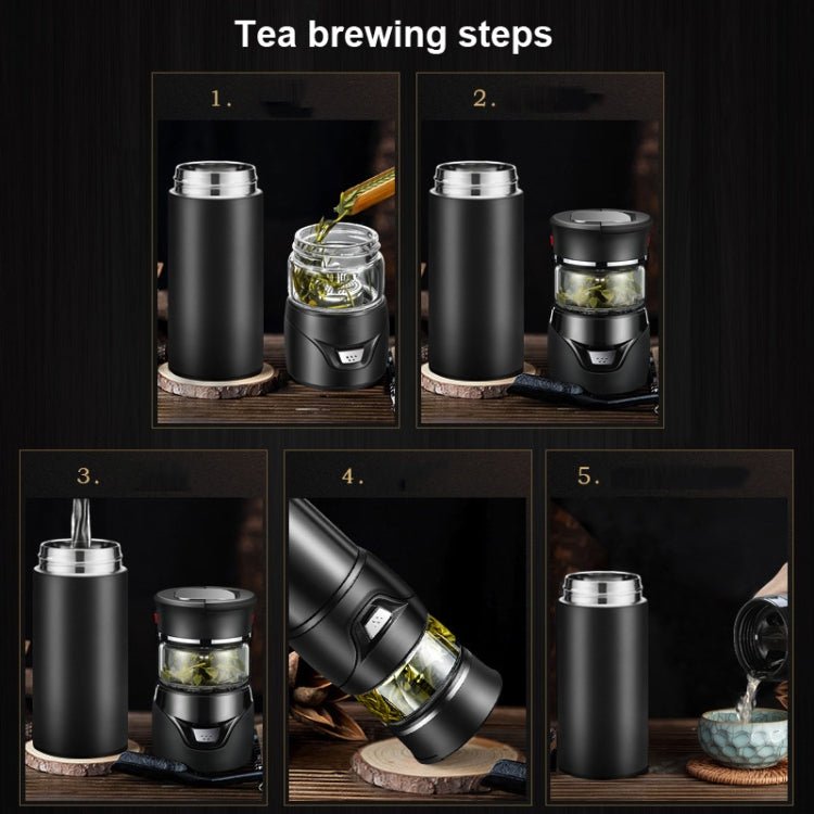 101-500ML Insulation Cup Tea Water Separation Tea Cup,Style: Coffee Double Cup+Gift Box - Eurekaonline