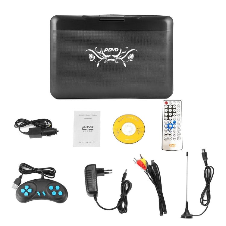 10.1 Inch HD Screen Portable DVD EVD Player TV / FM / USB / Game Function(UK Plug) - Eurekaonline