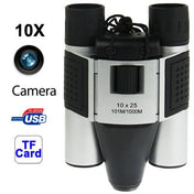 10×25mm 5 in 1 (Binocular Camera + Video Camera + Digital Camera + PC Cam + TF Card Reader) Digital Camera Binoculars, Field of View: 101m/1000m, Size: 135 × 100 × 24mm - Eurekaonline