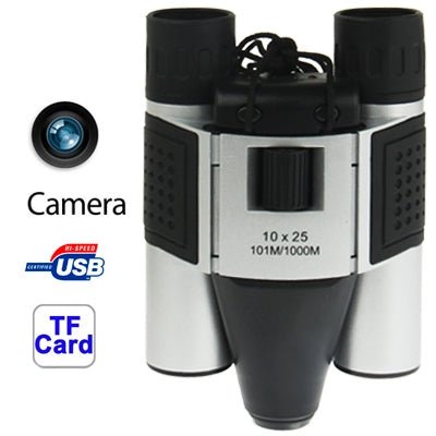 10×25mm 5 in 1 (Binocular Camera + Video Camera + Digital Camera + PC Cam + TF Card Reader) Digital Camera Binoculars, Field of View: 101m/1000m, Size: 135 × 100 × 24mm - Eurekaonline