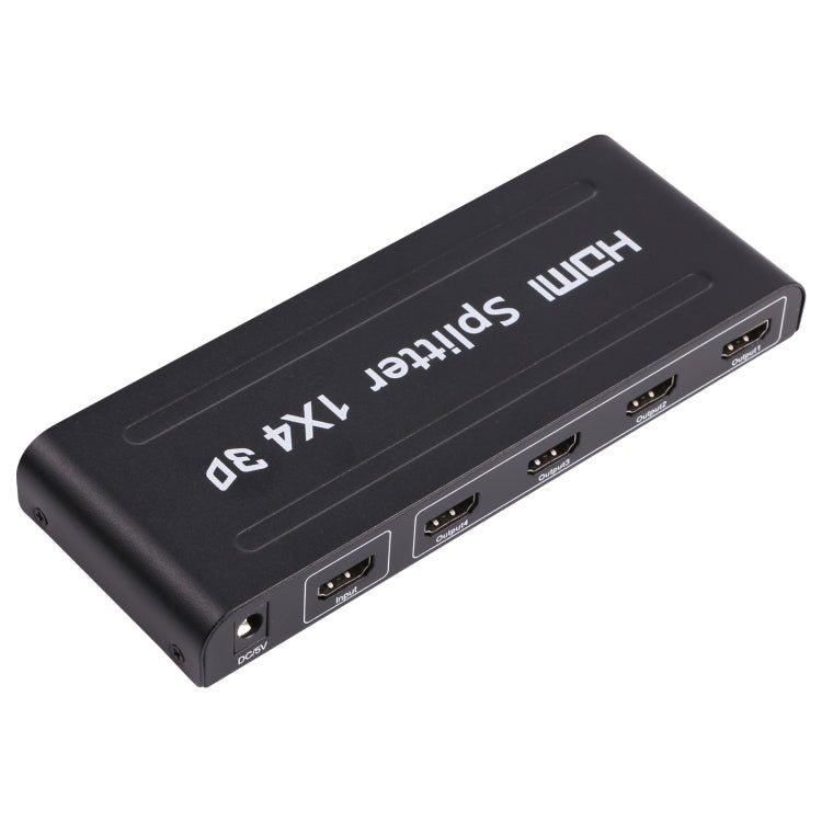 1080P 1x4 HDMI Splitter, 1.4 Version, EU Plug(Black) - Eurekaonline