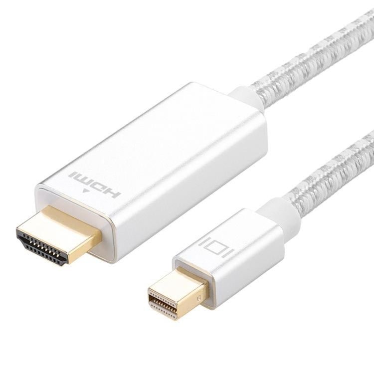 1080P 60Hz Mini DisplayPort to HDMI Cable, Cable Length:2m (Silver) - Eurekaonline