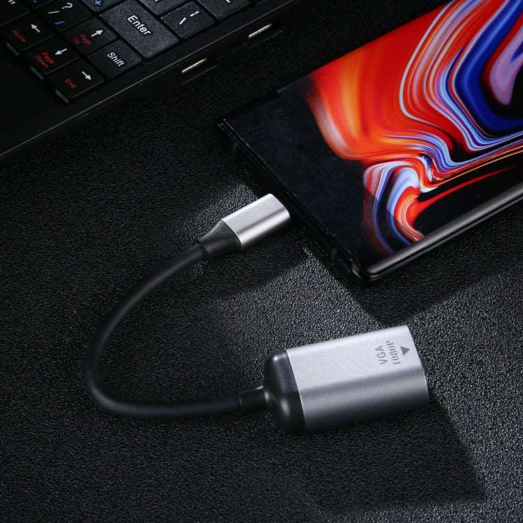 1080P VGA Female to Type-C / USB-C Male Connecting Adapter Cable - Eurekaonline