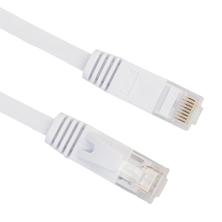 10m CAT6 Ultra-thin Flat Ethernet Network LAN Cable, Patch Lead RJ45 (White) - Eurekaonline