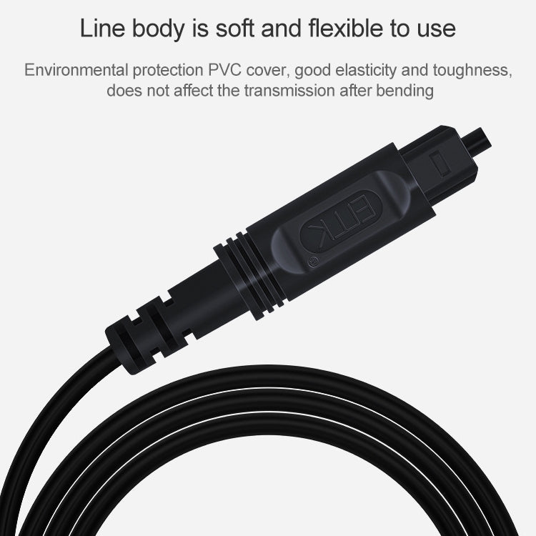 10m EMK OD2.2mm Digital Audio Optical Fiber Cable Plastic Speaker Balance Cable(Black) - Eurekaonline