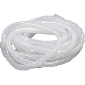 11m PE Spiral Pipes Wire Winding Organizer Tidy Tube, Nominal Diameter: 8mm(White) - Eurekaonline