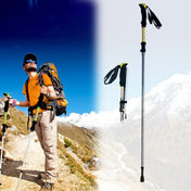 125cm Adjustable Portable Outdoor Aluminum Alloy Trekking Poles Stick(Yellow) - Eurekaonline