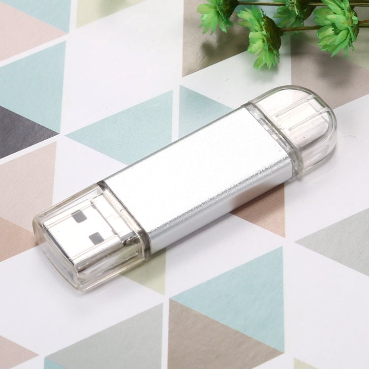 128GB 3 in 1 USB-C / Type-C + USB 2.0 + OTG Flash Disk, For Type-C Smartphones & PC Computer(Silver) - Eurekaonline