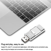 128GB USB 3.0 + 8 Pin + Mirco USB Android iPhone Computer Dual-use Metal Flash Drive (Black) - Eurekaonline