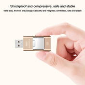 128GB USB 3.0 + 8 Pin + Mirco USB Android iPhone Computer Dual-use Metal Flash Drive (Black) - Eurekaonline