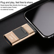 128GB USB 3.0 + 8 Pin + Mirco USB Android iPhone Computer Dual-use Metal Flash Drive (Gold) - Eurekaonline