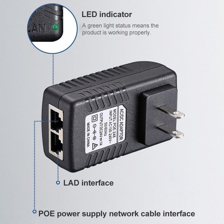 12V 2A Router AP Wireless POE / LAD Power Adapter(US Plug) - Eurekaonline
