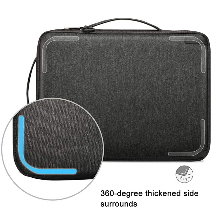 13.3-14 Inch Portable Laotop Bag Waterproof Multifunctional Shoulder Crossbody Bag(Black) - Eurekaonline