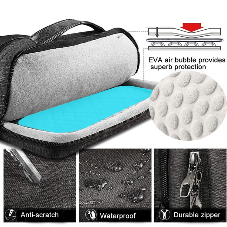 13.3-14 Inch Portable Laotop Bag Waterproof Multifunctional Shoulder Crossbody Bag(Black) - Eurekaonline