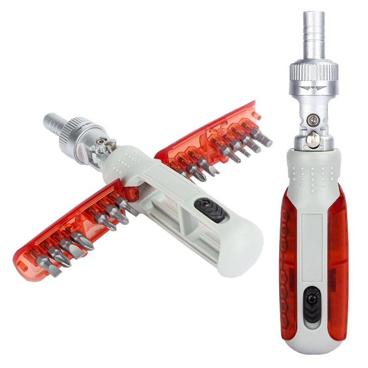 14 In 1 Household Ratchet Head Multifunctional Combination Screwdriver(Red) - Eurekaonline