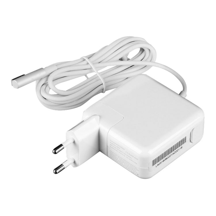 14.5V 3.1A 45W 5 Pin L Style MagSafe 1 Power Charger for Apple Macbook A1244 / A1237 / A1369 / A1370 / A1374 / A1304, Length: 1.7m, EU Plug(White) - Eurekaonline