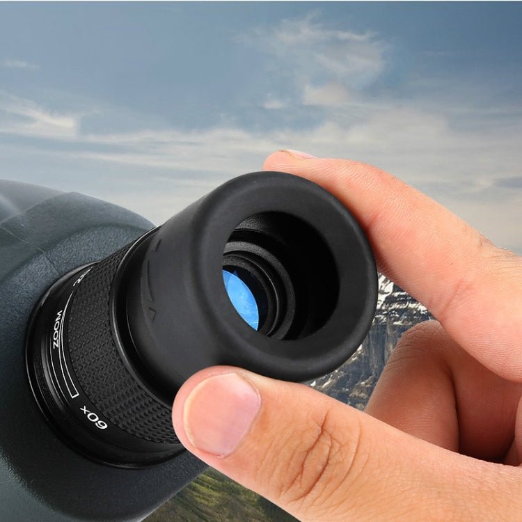 15-45X60 Zoom Single-lens Telescope High-definition Monocular Binoculars Outdoor Bird Watching Target Glasses(Green) - Eurekaonline