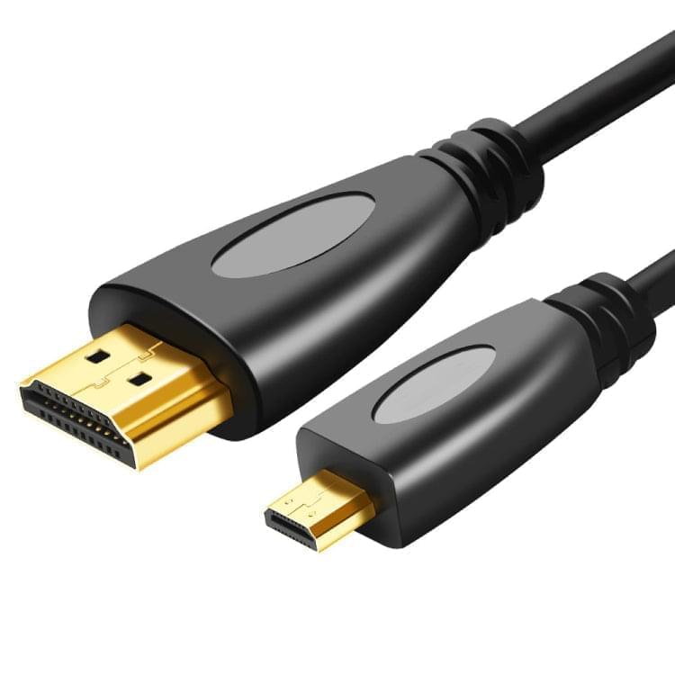 1.5m Gold Plated 3D 1080P Micro HDMI Male to HDMI Male cable for Mobile Phone, Cameras, GoPro - Eurekaonline