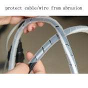 15m PE Spiral Pipes Wire Winding Organizer Tidy Tube, Nominal Diameter: 6mm(Black) - Eurekaonline